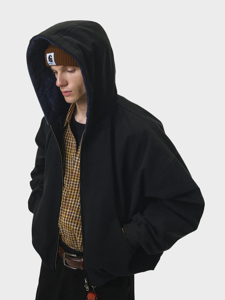 DCRB Boxy Teddy Fleece Zipper with Hoodie - Image 16