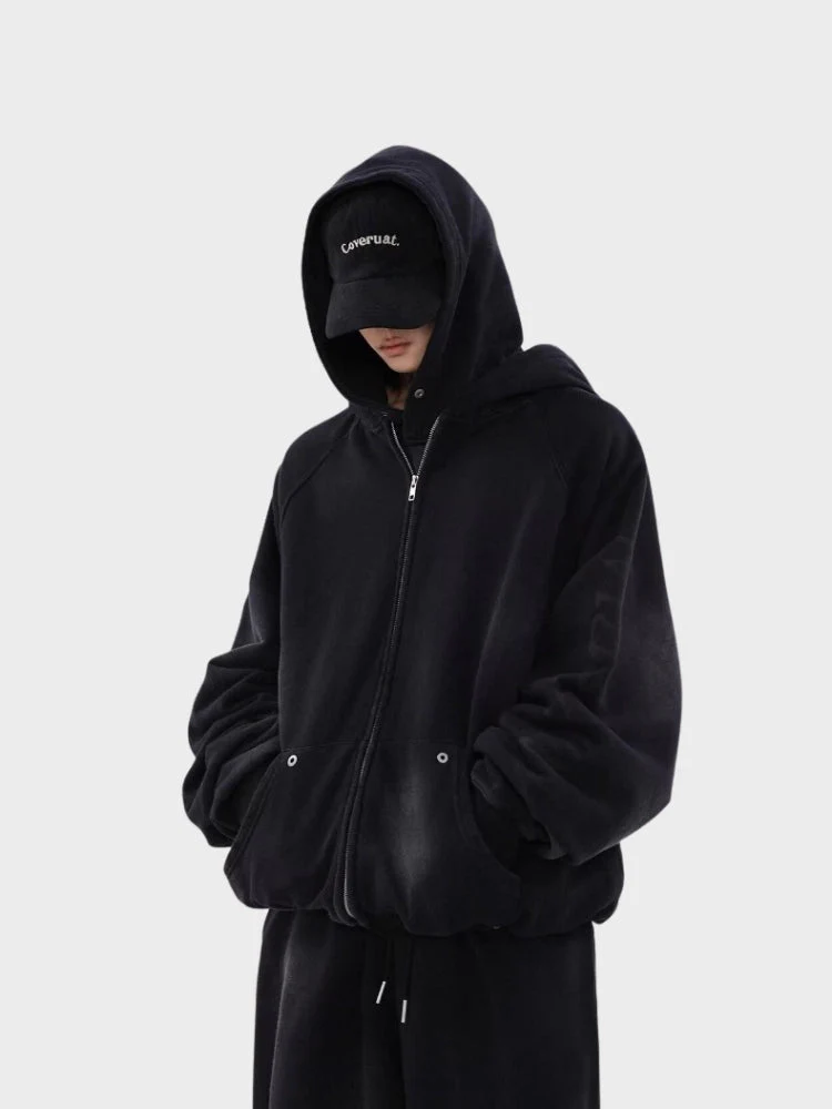 DCRB Distressed Material Zip-Up - Image 2