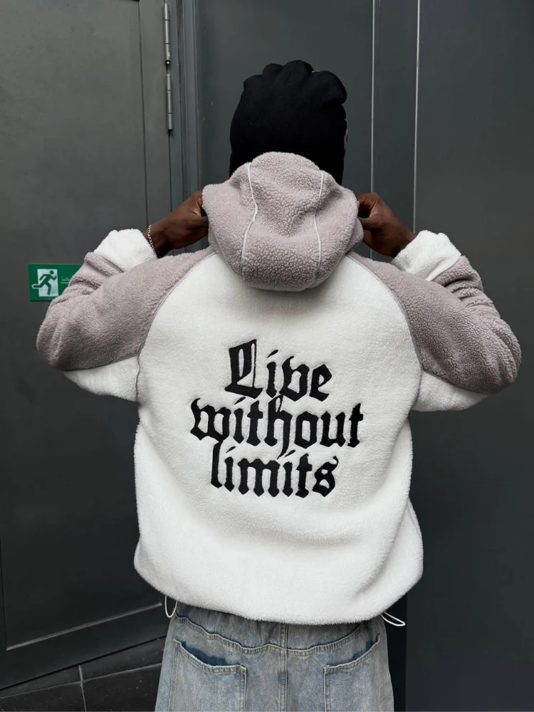 DCRB - Wolf Grey & White Sherpa Ninja Fleece - Image 2