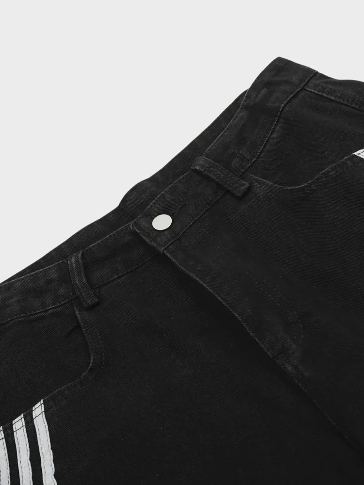 DCRB Striped Barrel Denim Jeans - Image 11