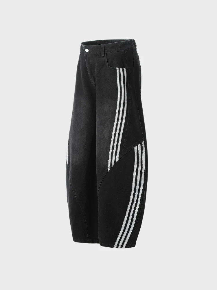 DCRB Striped Barrel Denim Jeans - Image 6