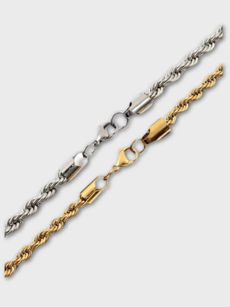 Golden Wrope Necklace 3MM - Image 3