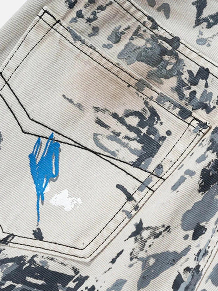 Hand Painted Graffiti Baggy Jeans - Image 4