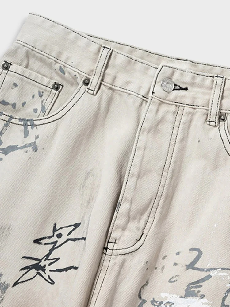 Hand Painted Graffiti Baggy Jeans - Image 5