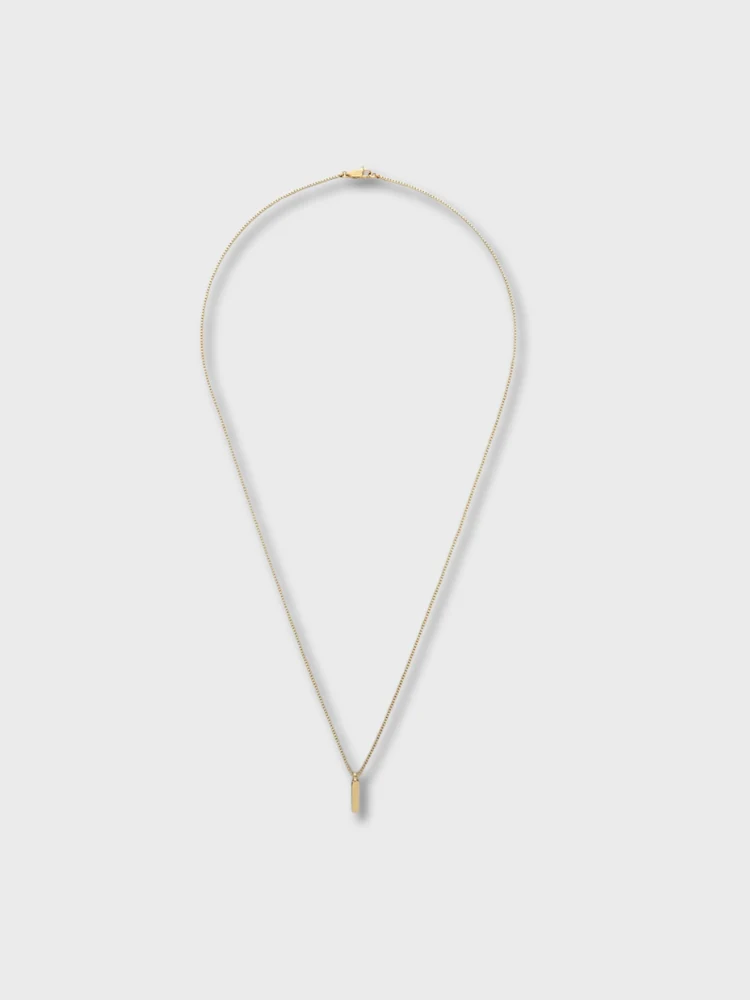 Minimalistic Rectangle Gold Necklace - Image 3