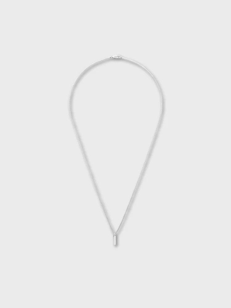 Minimalistic Rectangle Gold Necklace - Image 8