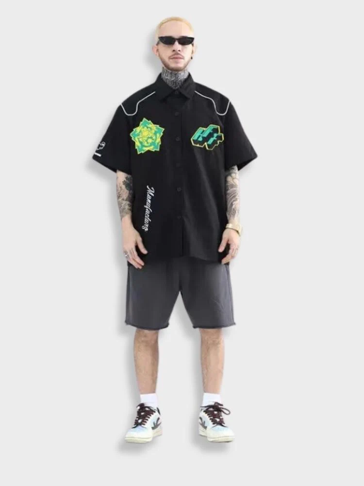 Retro Shirt - Black Work - Image 6