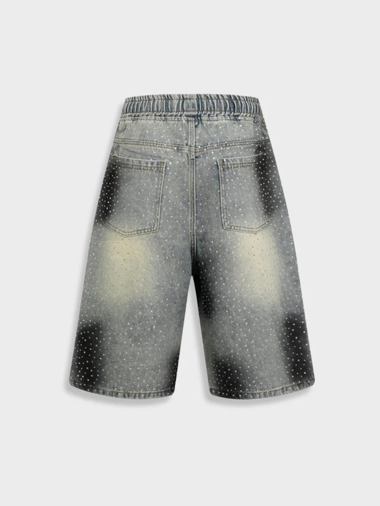 Rhinestone Denim Jorts - Image 9