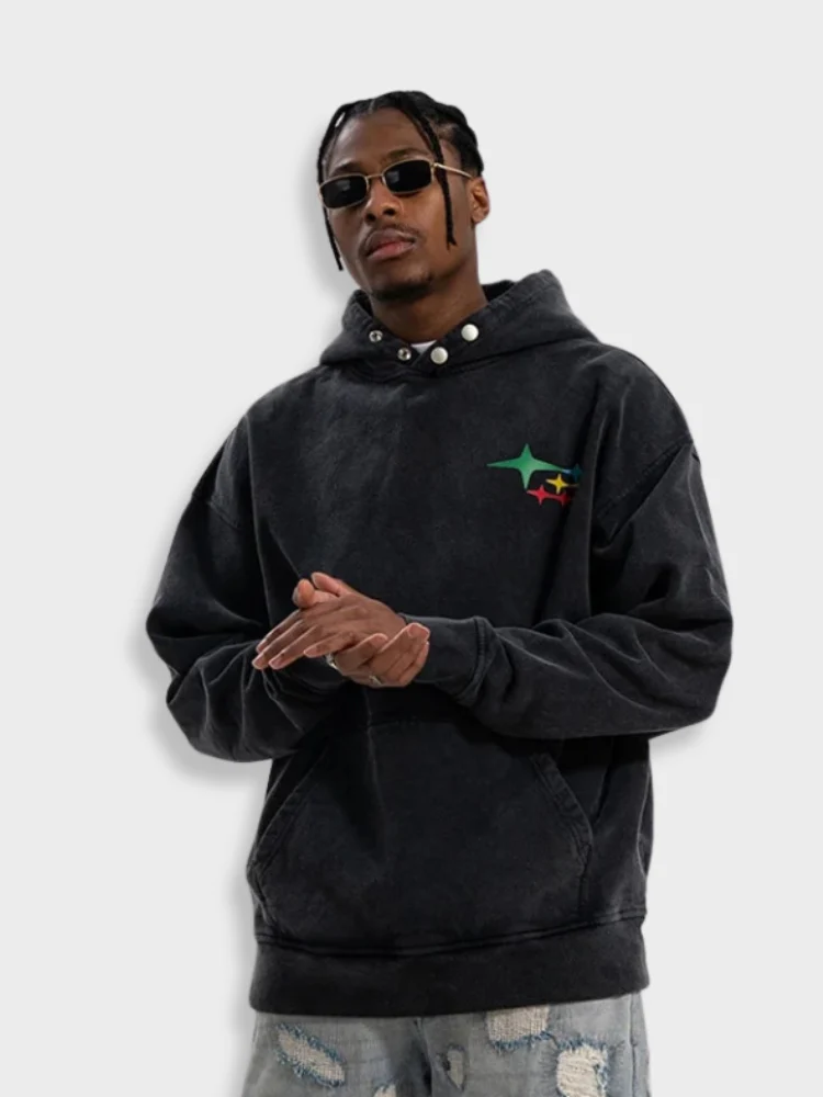 Vintage Clipped Washed Hoodie - Image 2