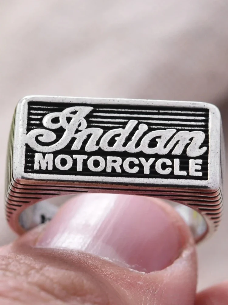 Vintage Indian Motorcycle Ring - Image 2