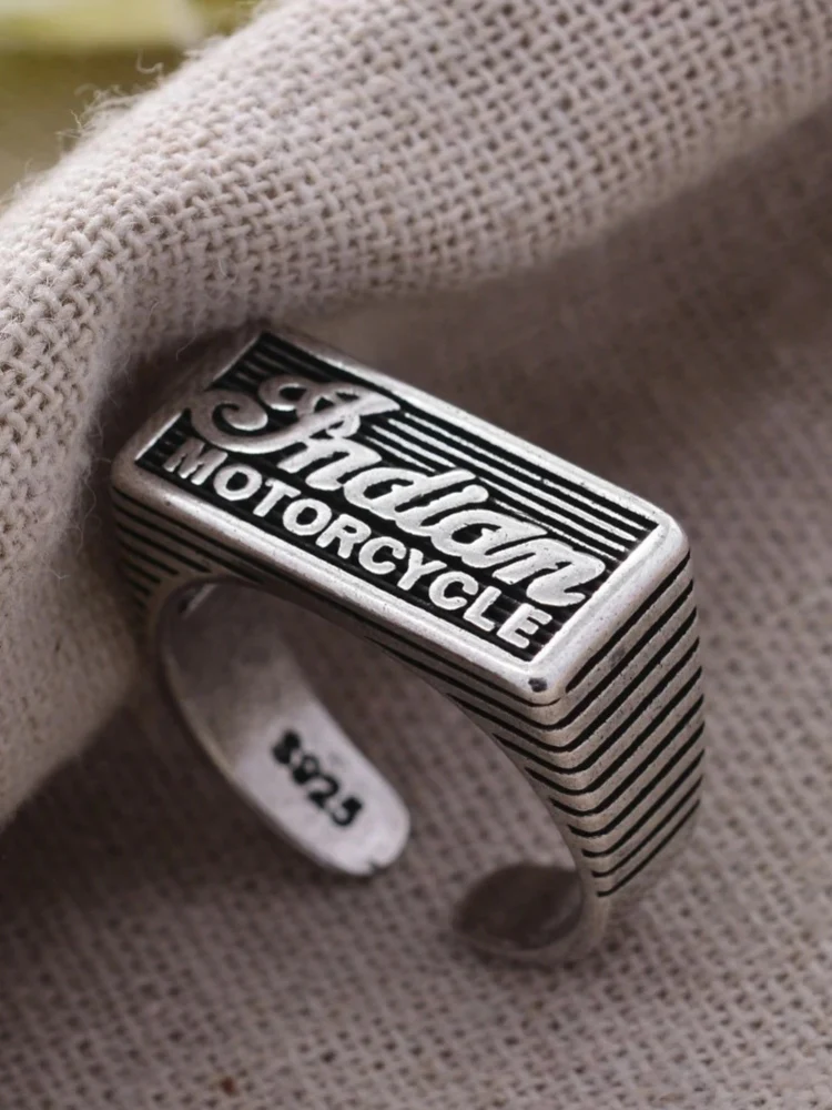 Vintage Indian Motorcycle Ring - Image 3