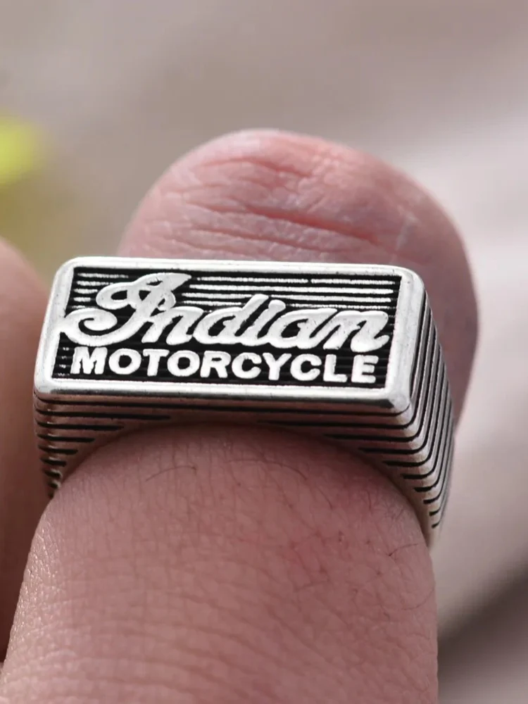 Vintage Indian Motorcycle Ring - Image 4