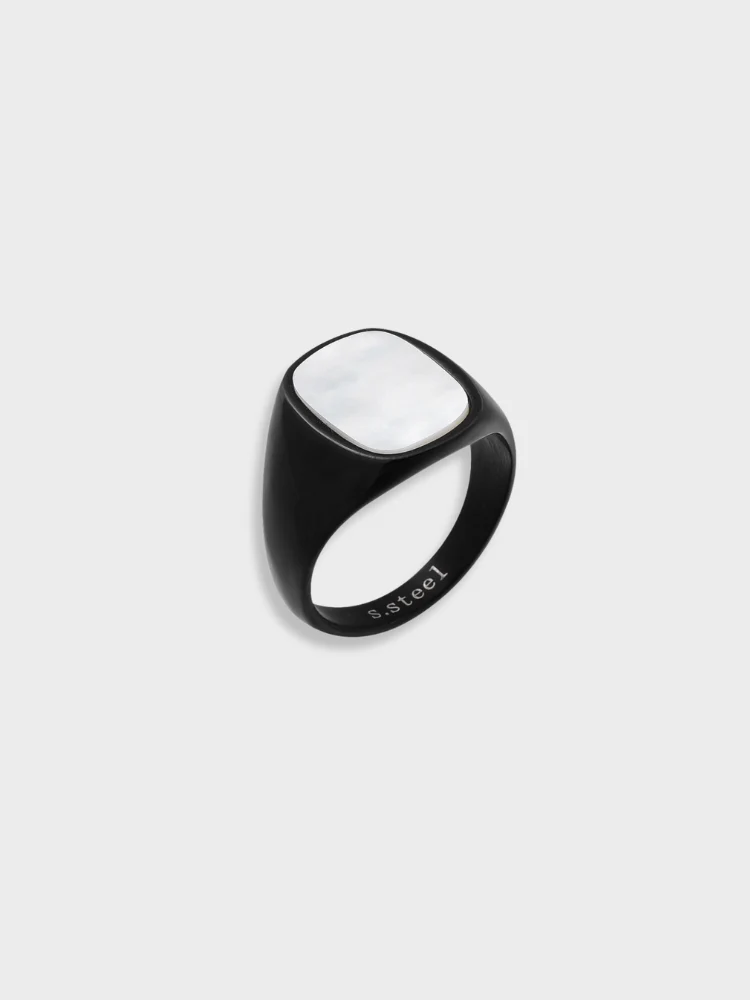 Vintage Square Silver Ring - Image 7